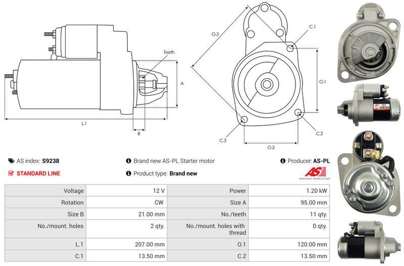 AS-PL S9238 Starter