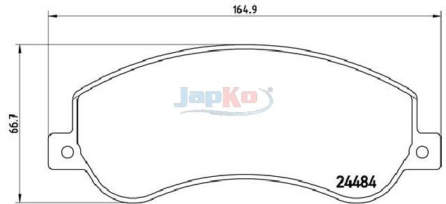 Piduriklotsi komplekt, ketaspidur, JAPKO 500940