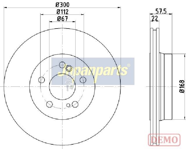 спирачен диск JAPANPARTS