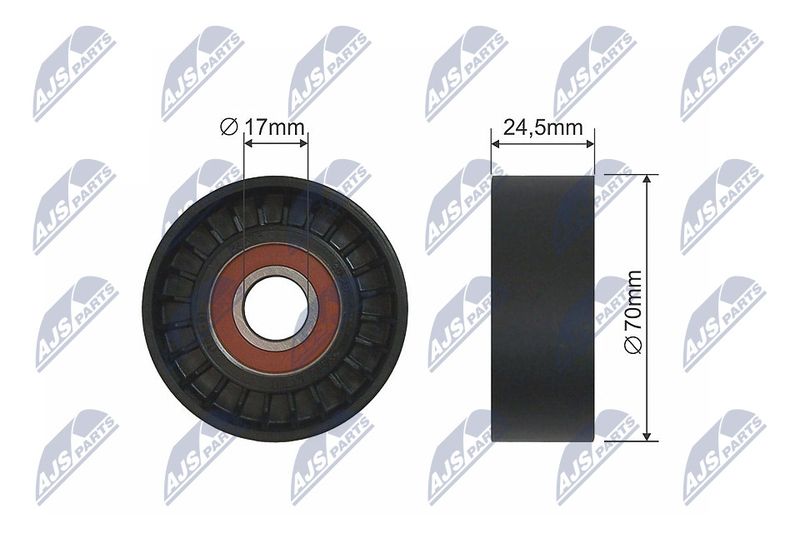 NTY РОЛИК РУЧЕЙКОВОГО РЕМНЯ Daihatsu Charade 2008-2024; Toyota Corolla 2008-2024; Toyota Yaris 2008-2024; Toyota Auris 2