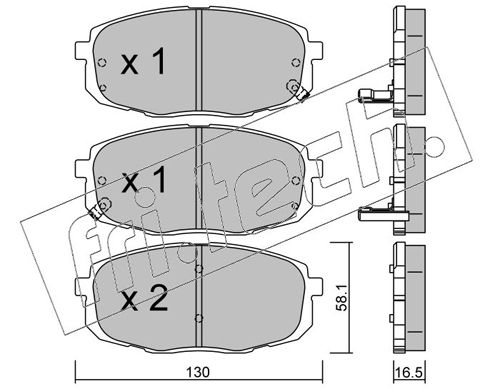 fri.tech. 529.0 Brake Pad Set, disc brake