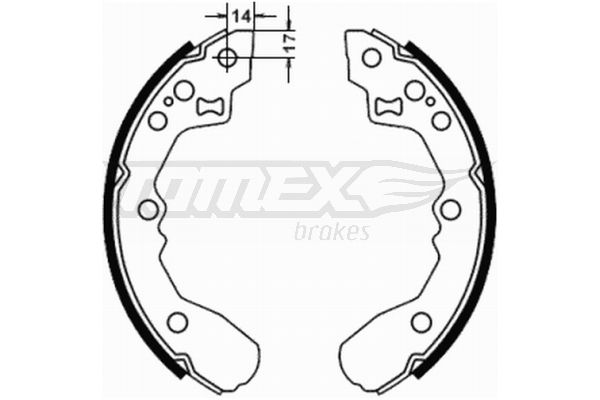 TOMEX Brakes fékpofakészlet TX 21-78