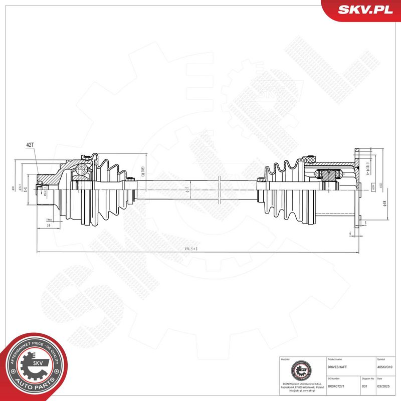 ESEN SKV 40SKV310 Pusašis