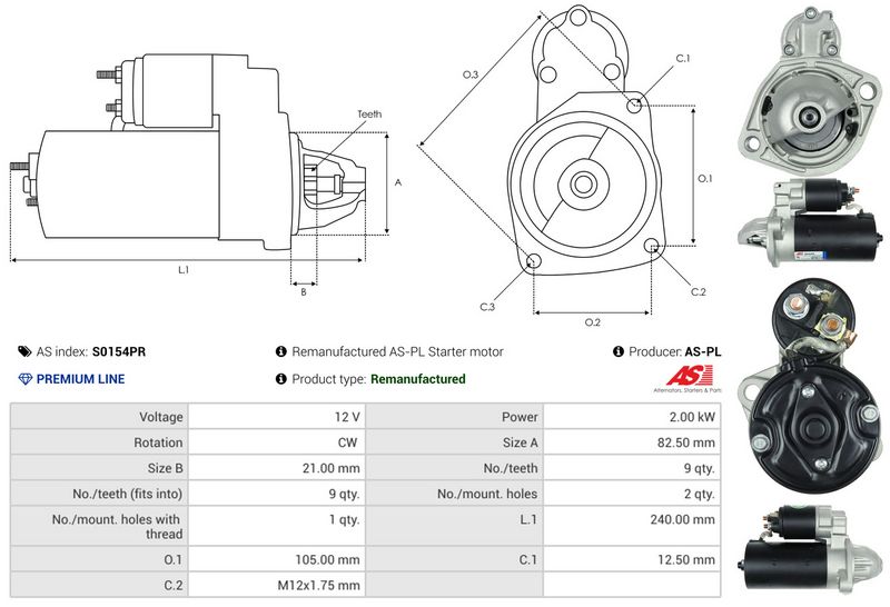 AS-PL S0154PR Starter