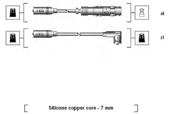 MAGNETI MARELLI gyújtókábelkészlet 941175160757