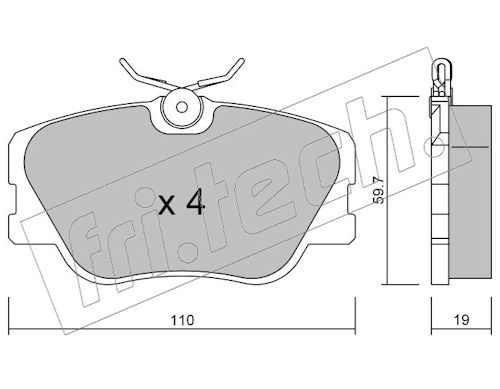 fri.tech. 063.0 Brake Pad Set, disc brake
