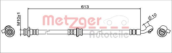 METZGER fékcső 4111946