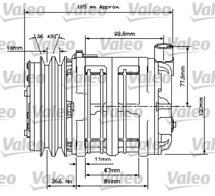 VALEO Compressor, airconditioning 815820