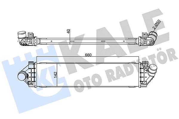 KALE FORD інтеркулер C-Max,Focus II,III,Galaxy,Kuga I,II,Mondeo IV,S-Max 1.6/2.0TDCi,Volvo S60 II,S80 II,V70 III