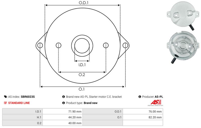 AS-PL SBR6023S Starter Lid, carburettor