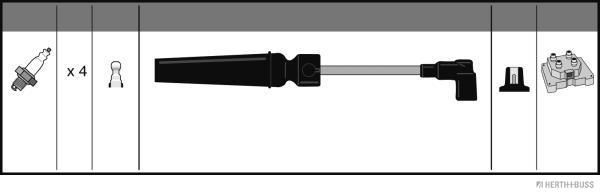 Комплект проводів високої напруги, Herth+Buss Jakoparts J5380907