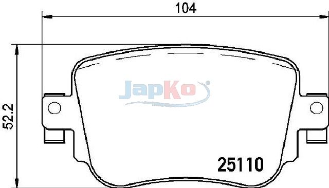 Piduriklotsi komplekt, ketaspidur, JAPKO 510900