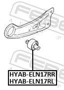 Опора, важіль підвіски, Febest HYAB-ELN17RL