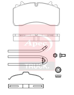 APEC Brake Pad Set, disc brake PAD29336K