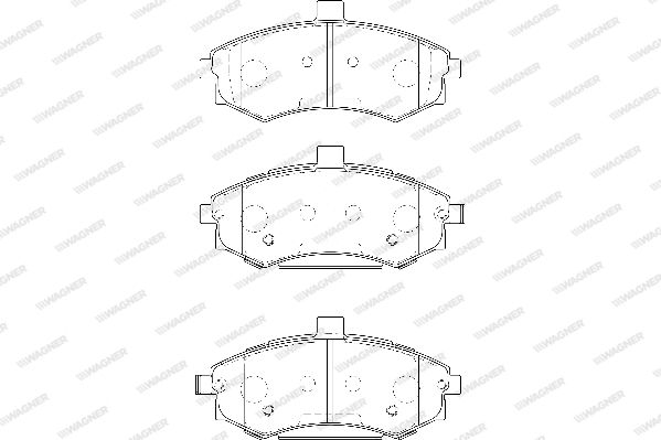 Комплект гальмівних накладок, дискове гальмо, Wagner WBP24031A