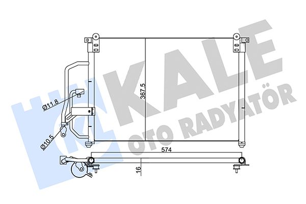 Конденсатор, система кондиціонування повітря, Kale Oto Radyatör 345195