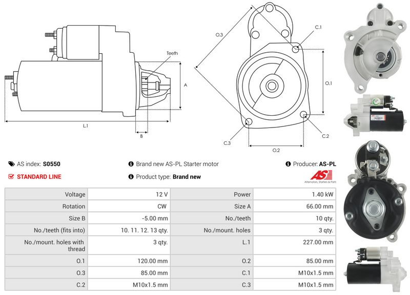 Starter, AS-PL S0550