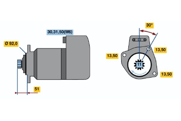 BOSCH 0001416052 Starteris