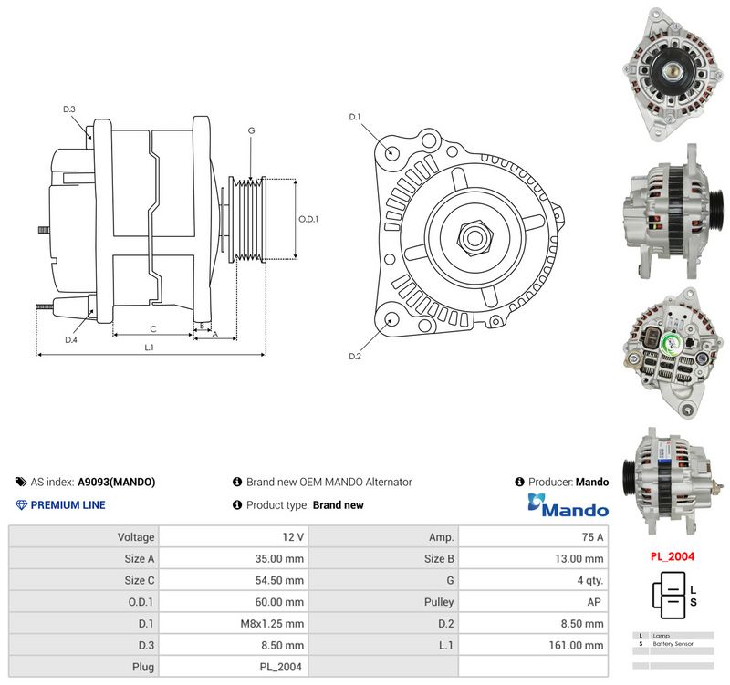 AS-PL A9093(MANDO) Generatorius