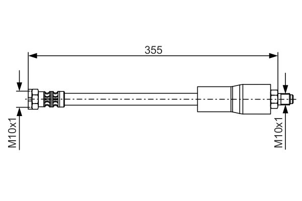 BOSCH шланг тормозной on caliper передний BMW E38 355mm