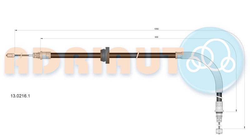 Тросовий привод, стоянкове гальмо, Adriauto 13.0216.1
