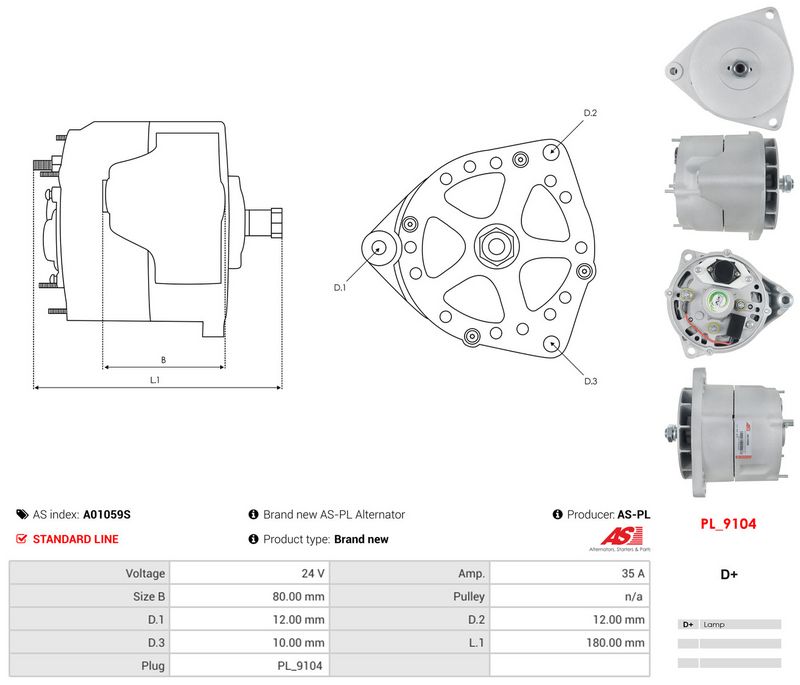 AS-PL A01059S Alternator