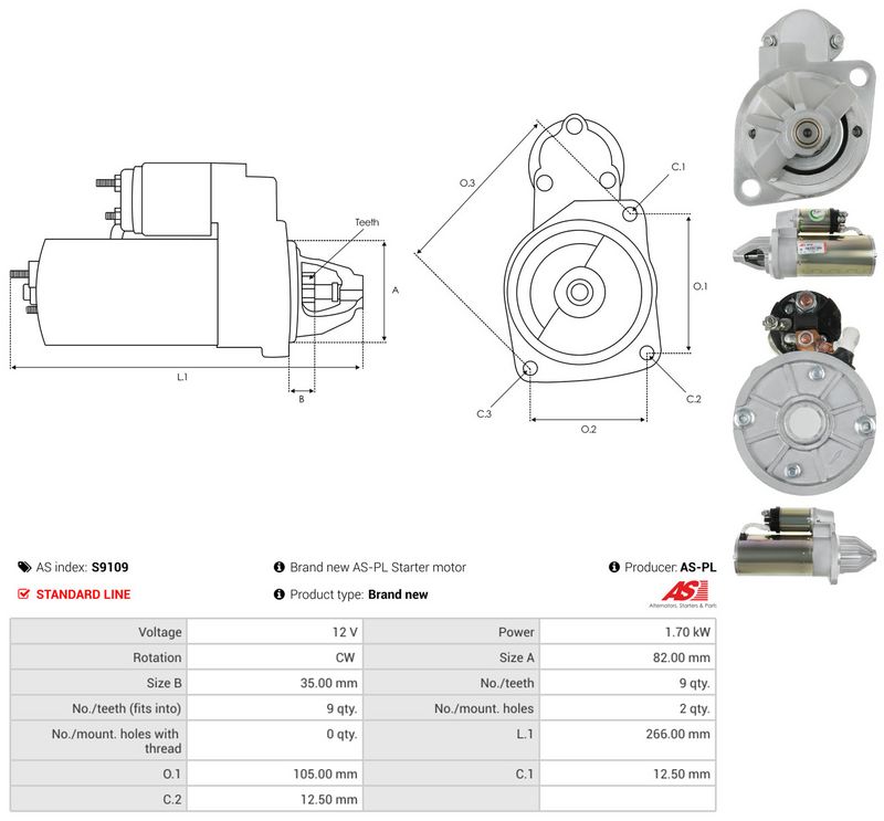 AS-PL S9109 Starter