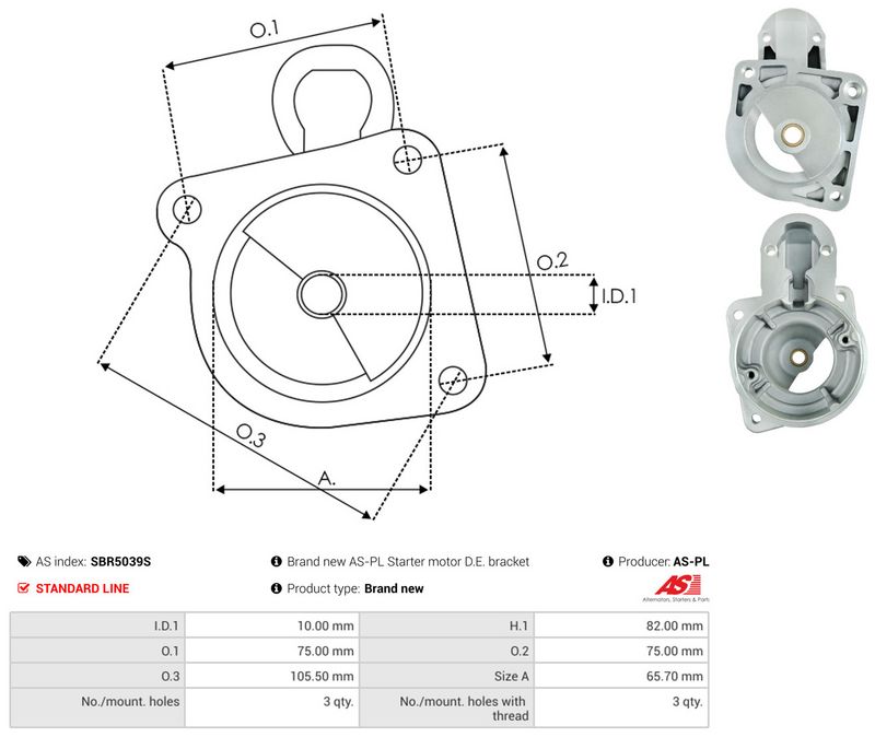 AS-PL SBR5039S Starter Lid, carburettor