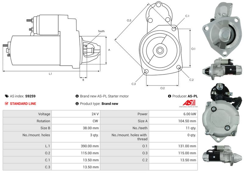AS-PL S9259 Starter