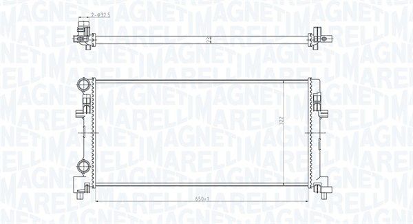 Радіатор, система охолодження двигуна, Magneti Marelli 350213166200