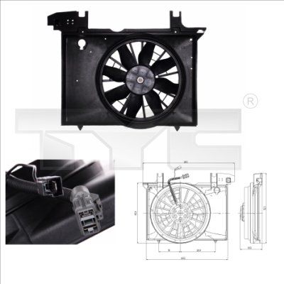 TYC ventilátor, motorhűtés 838-0005