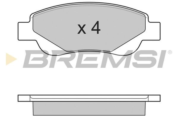 Комплект гальмівних накладок, дискове гальмо, Bremsi BP3225