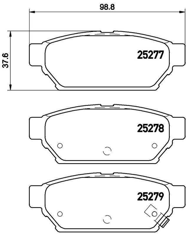BREMBO P54053 Brake Pad Set, disc brake