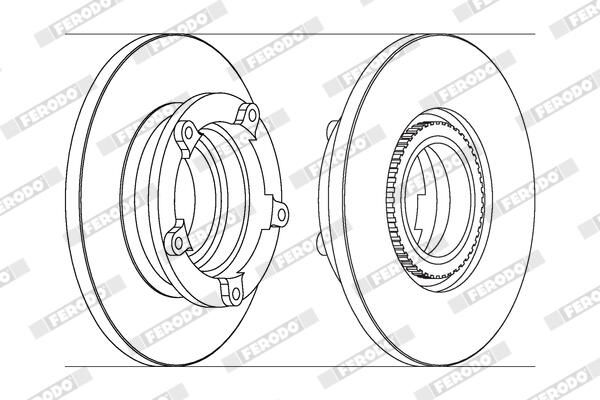 FERODO Disque de frein DDF1573-1