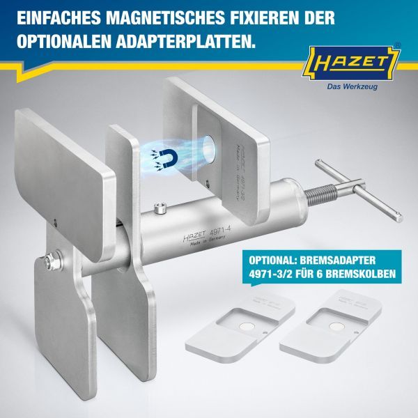 HAZET 4971-4 Turn/Reset Tool Set, brake caliper piston