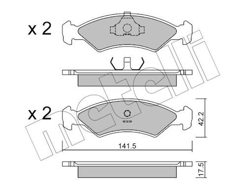 Plaquettes+de+frein+à+disque METELLI 22-0043-0