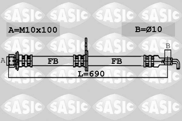 SASIC fékcső 6606102