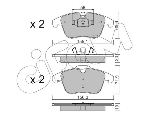 8226750 Гальмівні колодки передній Mondeo 07-/Volvo S60/V60 10-/V70 02-/XC 70 08-