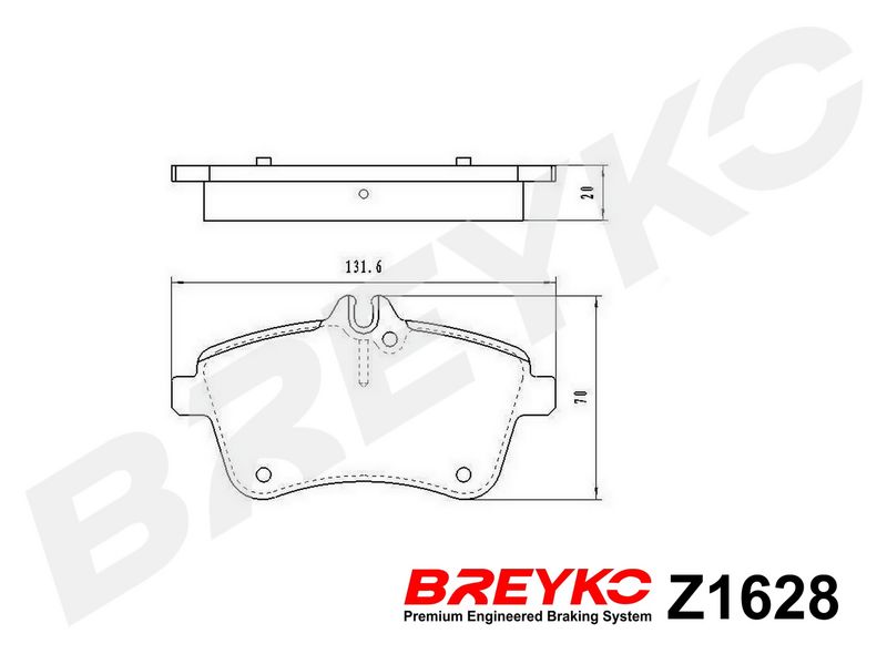 DAVID VASCO Z1628 Brake Pad Set, disc brake