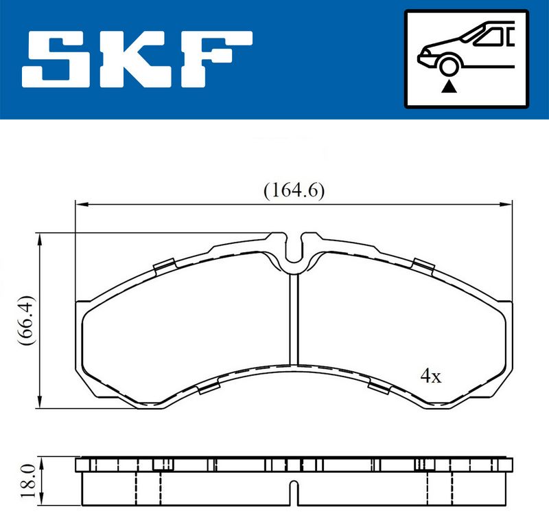 SKF VKBP 80507 Brake Pad Set, disc brake