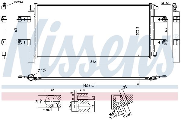 NISSENS 941254 Condenser, air conditioning