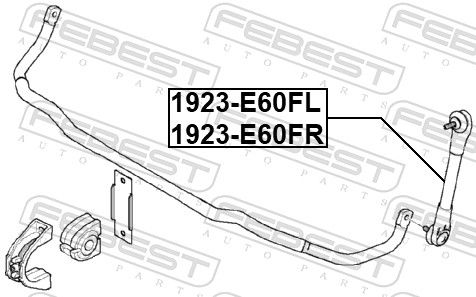 Тяга/стійка, стабілізатор, Febest 1923-E60FL