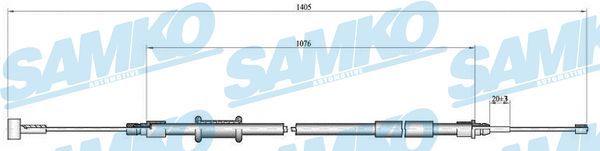 Тросовий привод, стоянкове гальмо, Samko C1008B