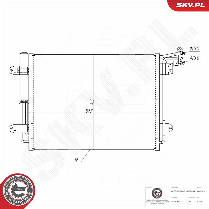 Kondensaator, kliimaseade, ESEN SKV 86SKV629