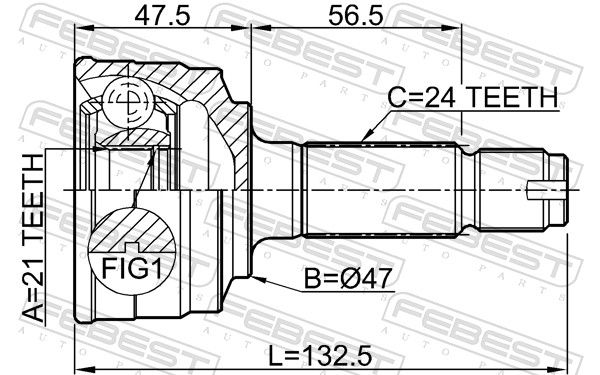 FEBEST 0910-M200 Joint Kit, drive shaft