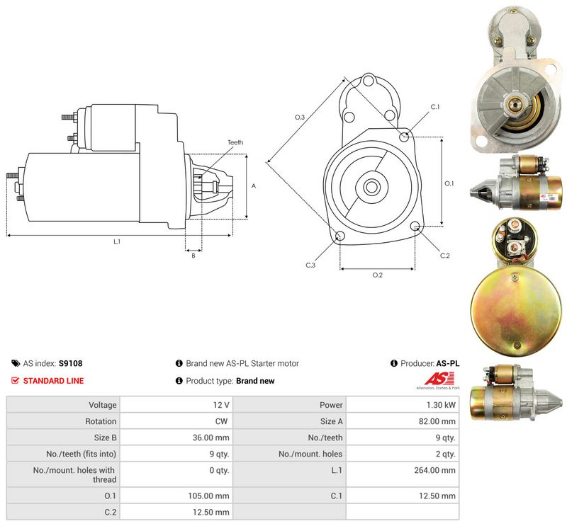 AS-PL S9108 Starter