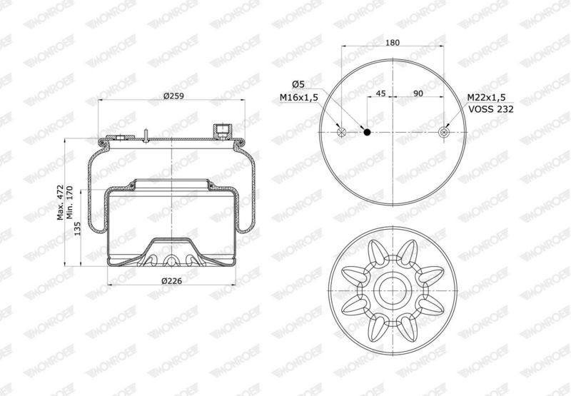 Mech, pneumatické odpružení ASP4098