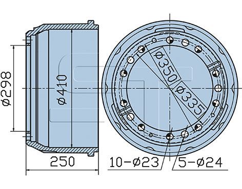 Brzdový buben 03.090.0919.190