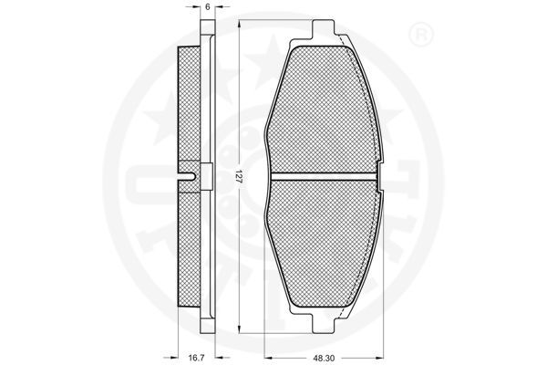 OPTIMAL 10313 Brake Pad Set, disc brake