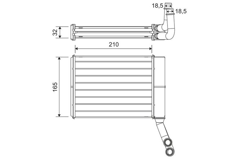 Valeo Heat Exchanger, interior heating 811597